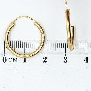 Pendientes Aro Oro 18k 20x2mm 1.22g