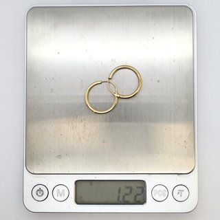 Pendientes Aro Oro 18k 20x2mm 1.22g