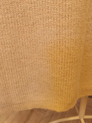 Falda de punto beige