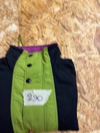 Giacca Anorak Vintage Color Block Nero Verde Viola