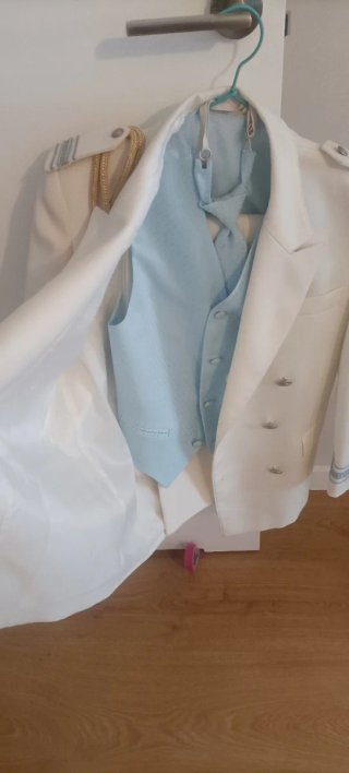 Traje comunión de almirante Blanco y Azul Claro