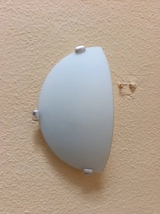 Foco de salón cristal y metal