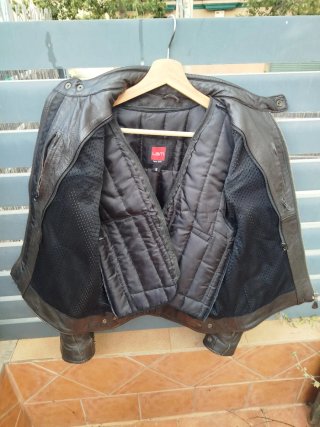 Chaqueta de cuero para moto Talla S