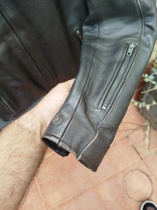 Chaqueta de cuero para moto Talla S