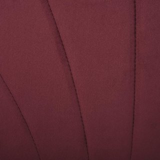 Juego De 2 Sillas De Comedor, Sillas De Cocina Modernas Con Respaldo En Concha Y Patas De Metal, Silla De Terciopelo Con Acolchado Para Cocina, Dormitorio, Oficina Y Sala De Estar, Rojo Oscuro