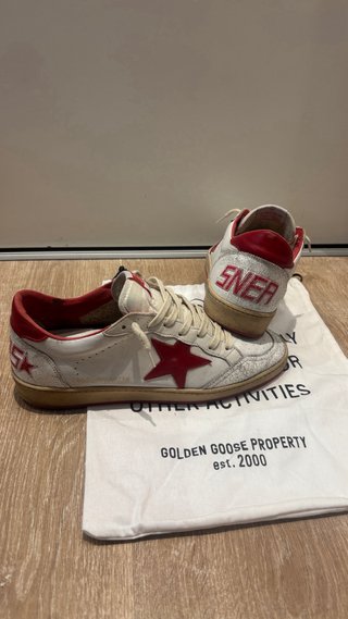 Golden Goose BallStar Rojas y Blancas