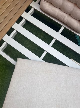 Sofá exterior beige y gris