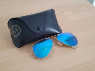 Gafas Ray-Ban Aviador RB3025 Azul/Dorado