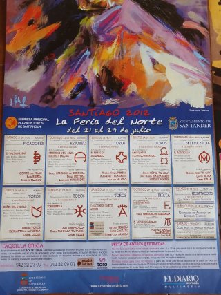 2 Carteles Taurinos Feria Santiago Santander