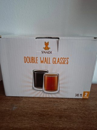 SNADI Vasos Doble Pared Cristal 340ml (2 uds)