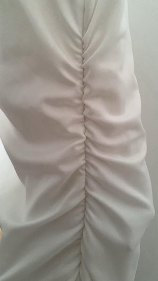 Vestido SHEIN blanco drapeado