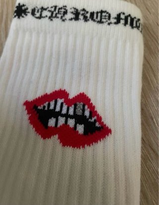 Calcetines Chrome Hearts Labios CH Rojos Medias