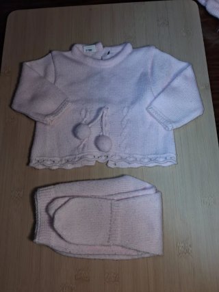 Lote Ropa Bebé 0 Meses Rosa y Blanco