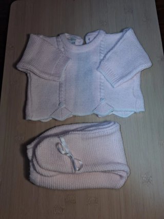 Lote Ropa Bebé 0 Meses Rosa y Blanco