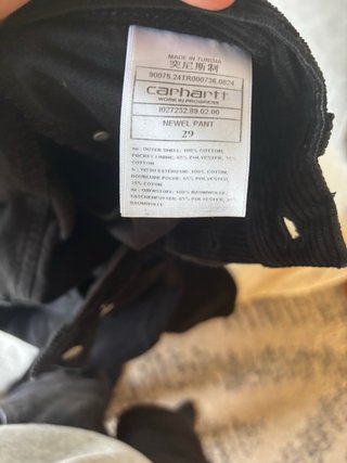 Pantalones pana Carhartt negros