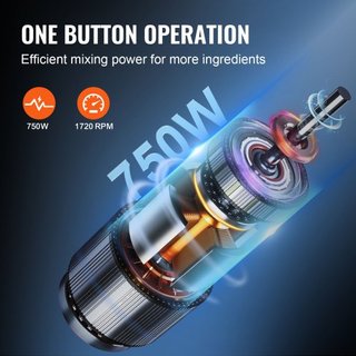Procesador de Alimentos y Picador de Verduras, Tazón de 7 Cuartos, Procesador de Alimentos de Acero Inoxidable de Grado Alimenticio de 750W con 2 Cuchillas en S Adicionales, Multifuncional para Pi...