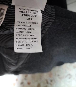Chaqueta de piel Springfield Negra