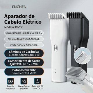 Aparador de Cabelo Elétrico Enchen Hair Clipper