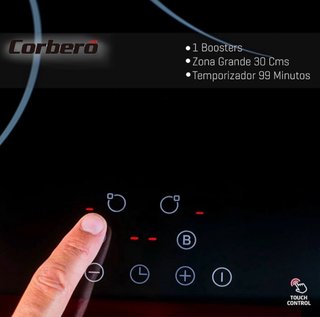 Placa Inducción Corberó 3 Zonas Touch Control