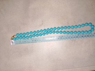 Collana perle turchesi con chiusura dorata