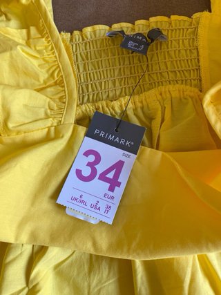 Vestido amarillo algodón Primark