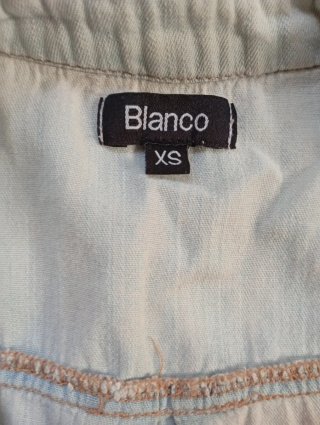 Peto vaquero Blanco desgastado azul claro