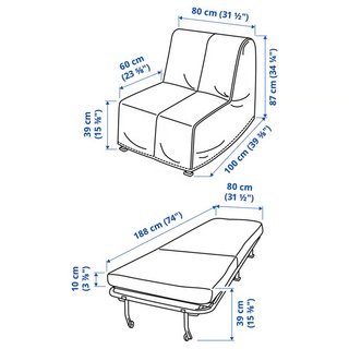IKEA LYCKSELE MURBO Sillón Cama