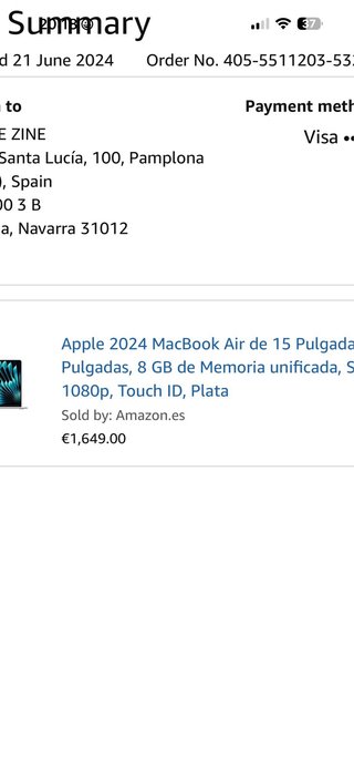 MacBook Air 15 M3 Gris Espacial