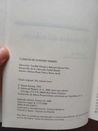 NUEVO El amante del volcán - Susan Sontag