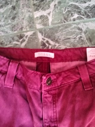 Guess Pantaloni Cargo Rossi Donna