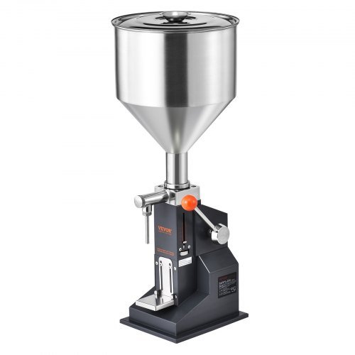 Máquina de Llenado de Líquidos Manual para Pasta, Llenador de Botellas de 5-50ml, Máquina de Llenado de Botellas Ajustable, Llenador de Líquidos de Acero Inoxidable con Tolva para Leche Agua Jugo ...