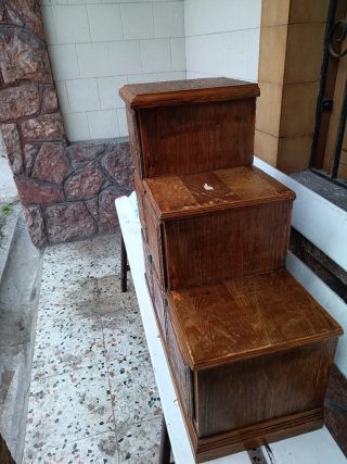 Mueble Escalera Madera Cajones