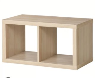 Estantería de madera 2 cubos