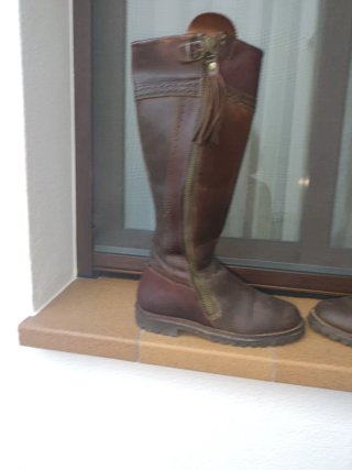Botas de montar de cuero con cremallera