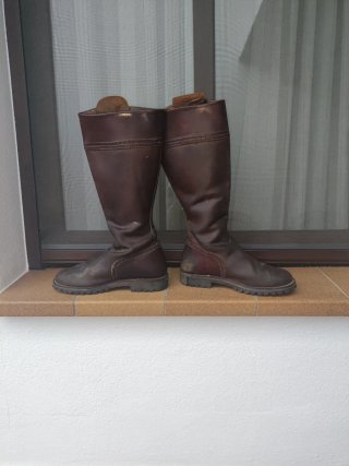 Botas de montar de cuero con cremallera