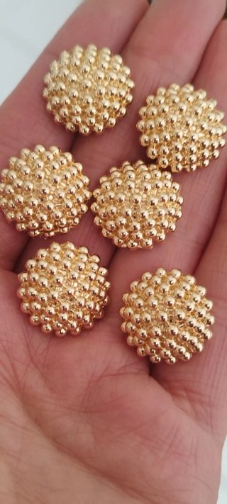 4 bottoni gioiello vintage da 1,8 cm. In metallo