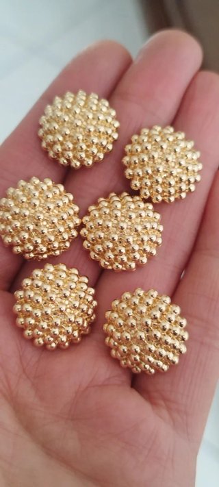 4 bottoni gioiello vintage da 1,8 cm. In metallo