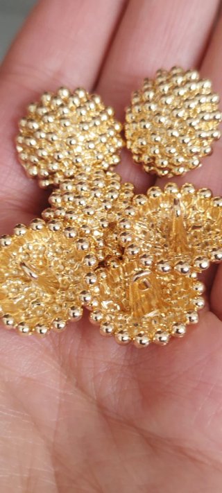 4 bottoni gioiello vintage da 1,8 cm. In metallo