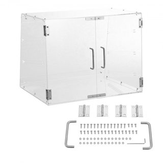 Vitrina de Pastelería, Vitrina de Mostrador Comercial de 3 Niveles, Caja de Acrílico con Acceso por Puerta Trasera y Estantes Extraíbles, Mantiene Frescos Donas, Bagels, Pasteles y Galletas, 52.6 ...