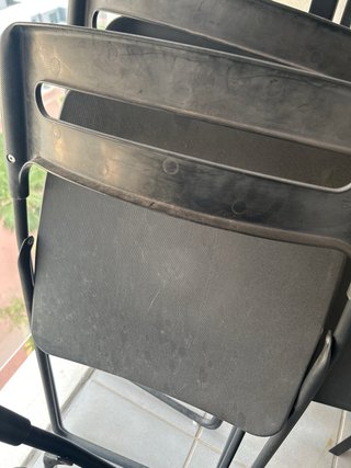 4 Sillas Plegables Negras IKEA NISSE