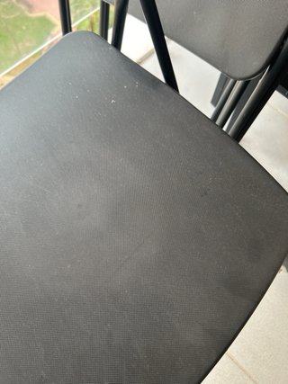 4 Sillas Plegables Negras IKEA NISSE