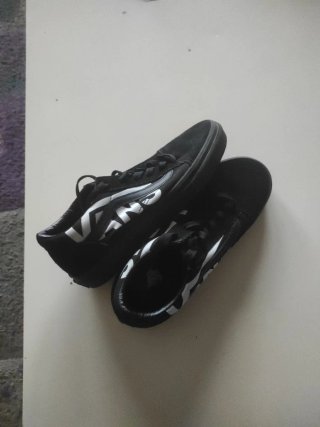 Vans Old Skool Negro Logo Grande