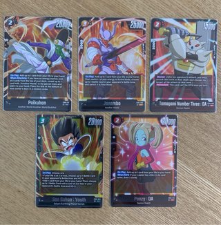 99 Cartas Dragon Ball FB05 Inglés no repetidas