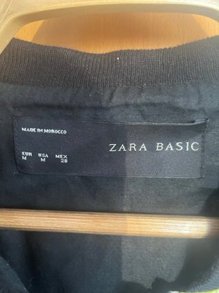 Bomber Zara Estampada Negra y Blanca