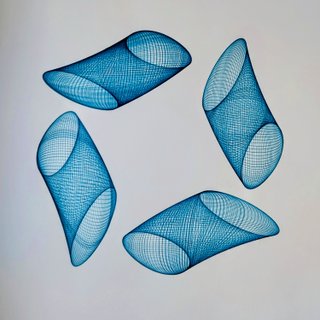 Lámina Arte Generativo Azul 50x70