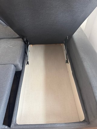 Sofá Cama Chaise Longue Gris