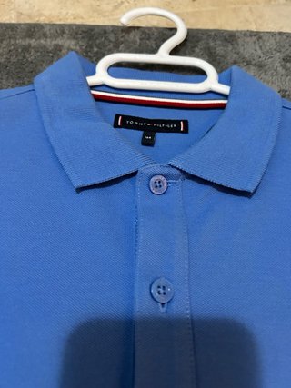 Polo Tommy Hilfiger Azul y Blanco Talla XS