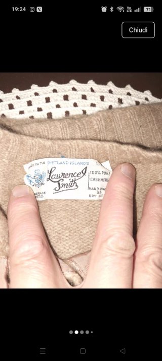 Maglione 100% Cashmere Laurence Smith Taglia Unica