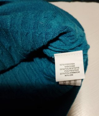 Maglioncino collo alto teal