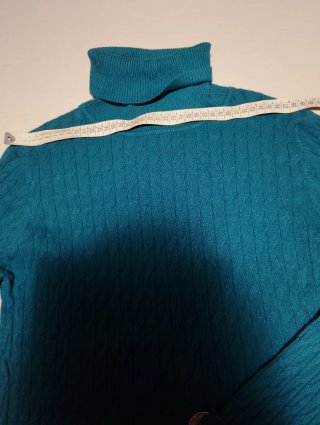Maglioncino collo alto teal